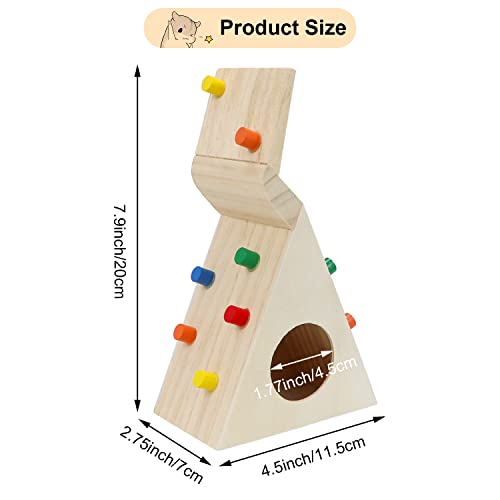 Litewoo Hamster Hut with Climbing Toy Wooden House for Pet Dwarf Hamster Gerbil Rat Small Animal