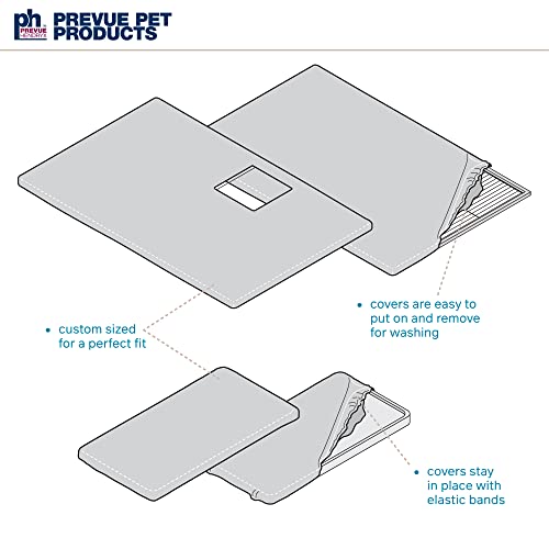 Prevue Pet Products Ferret Cage Plush Fitted Grille and Platform Cover Set, Gray, 30.0" L x 20.0" W x 0.5" Th