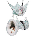 LEFTSTARER Guinea Pig Ferret Rat Hammock Toy Small Animal Cage Accessories Hideout Tunnel & Bunkbed Hammock for Rat Ferret Guinea Pig Hamster Sugar Glider Chinchilla (Hammock Set Heart-Green) - color: Hammock set Heart-Green