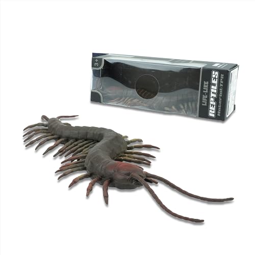 Reptile Figurine Soft Rubber Toy, Tropical Jungle Animals with Centipede, TPR Super Stretch Toy for Kids, Perfect for Gifts, Party Favors, and School Projects (Centipede) - style: Centipede