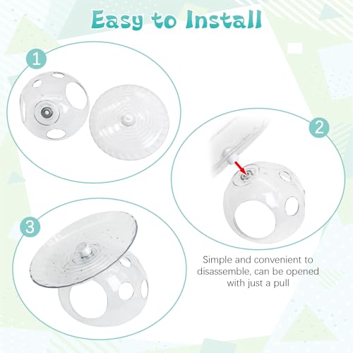Hamiledyi Hamster Flying Saucer with Hideout House Plastic Hamster Wheel Small Animal Silent Running Wheel Gerbil Exercise Wheel Toy for Mice, Hamster and Other Small Pets (7In, Transparent) - color: Transparent