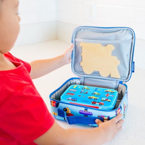 Wildkin Reusable Food Container for Kids – Airtight, Leak Resistant, Dishwasher Safe - Trains, Planes & Trucks - color: Trains, Planes & Trucks