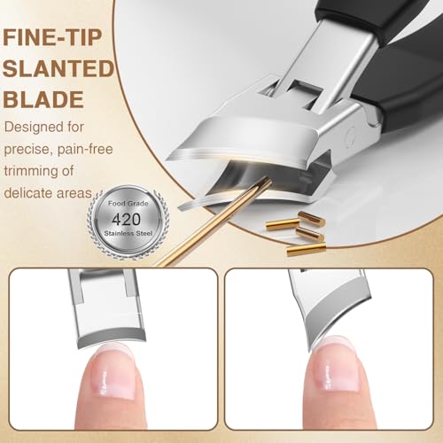 Upgrade Large Toenail Clippers for Thick Nails for Seniors Long Handle, Ultra Sharp Precision Nail Clippers for Men, Curved Wide Jaw Opening Fingernail Clippers with Catcher Nail Cutter for Women - style: Classic