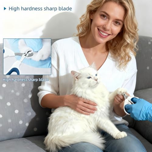Professional Pet Nail Clipper for Cats, Dogs, Small Animals - Stainless Steel Sharp Trimmer | Quick, Clean, Painless Cutting | Mirror Polished Grooming Tool for Kittens, Puppies & More (Dark green)