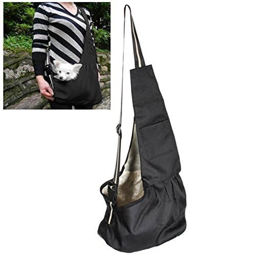 Pet Dog Puppy Cat Carrier Bag Oxford Cloth Sling Dog Doggy Cat Carrier Single Shoulder Bag-Small,Black - color: Black, size: 23.6"L x 14.6"W x 4.9"H