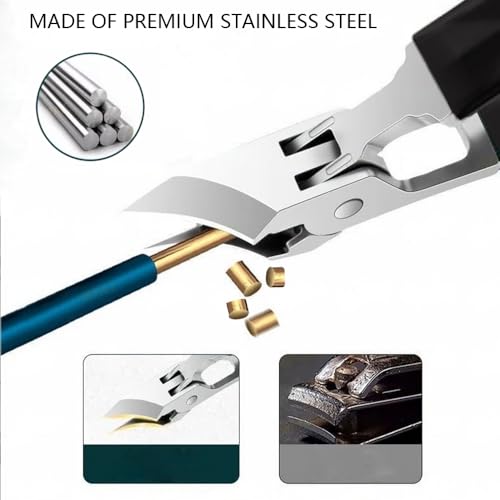 Angled Nail Clippers Black Eagle Beak Oblique Slanted Curved Thick Professional Nail Clippers for Women Adult Men Ingrown - style: Baroque