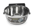 MidWest Homes for Pets Snap'y Fit Stainless Steel Food or Water Bowl, Holds 1 Quart, Mounts to Wire Crates, No-Tip Design, Rust-Resistant, for Dogs and Cats - size: 1 Quart (4 cups)
