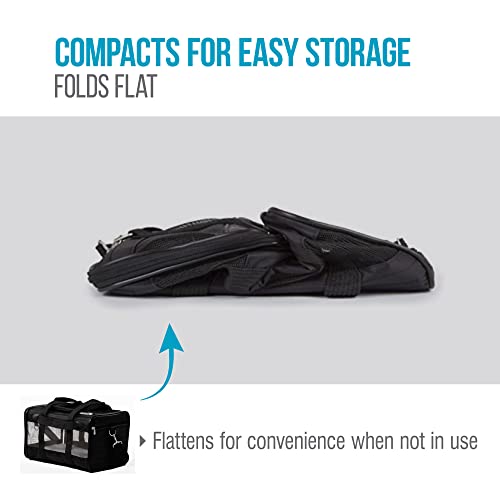 Sherpa Original Deluxe Travel Pet Carrier, Airline Approved & Guaranteed On Board - Black Lattice, Small - color: Black Lattice, size: 15.0"L x 10.0"W x 8.5"H