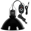 REPTI ZOO Reptile Light Fixture with Dimming Thermostat, 8.5 Inch Deep Dome Lamp Fixture with Reptile Heat Lamp Bulb Temperature Controller Reptile Dimming Thermostat Max 150W - size: 8.5 Inch