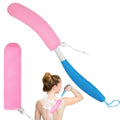 Back Scrubber for Shower,15.35" Long Handle Shower Brush for Body | Back Brush for Shower for Men Women, Long Handled Bath Sponge for Deep Clean,Exfoliating,Anti-Slip Curve Handled - size: Blue-pink-h
