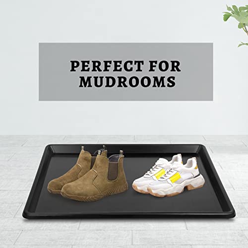 1pcs 35.43"x23.62" Replacement for Dog Crate Plastic Cage Pan | Boot Mat Shoe Tray Indoor Outdoor Waterproof, Dog and Cat Rabbit Food Bowls Floor Liners - size: 35.4"L x 23.6"W x 1.4"H