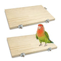 kathson 11.8 x 7.8 Inches Large Bird Perch, 2 PCS Natural Wooden Parrot Stand Platform, Parakeet Rectangle Stand Perch Shelf, Cockatiel Corner Shelf for Conure Budgie Cockatoo Macaw African Grey - size: 11.8x7.8in,2PCS