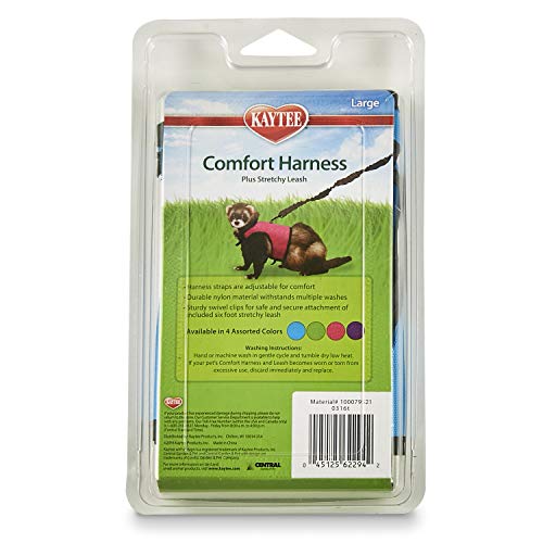 Kaytee Comfort Harness & Stretchy Leash, Large, Assorted, Model:100079521 - size: Large