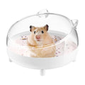 Pawfly Hamster Sand Bath Container, Hamster Sand Bath Box, Hamster Bathtub, Hamster Bathroom, Hamster Toilet, Plastic Dust Bath for Dwarf Hamsters, Syrian Hamster, Mice, Gerbils & Small Animal, White - color: White