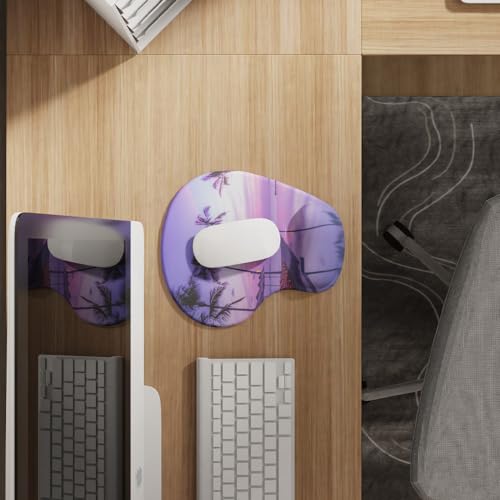 Office Mousepad with Gel Wrist Support - Ergonomic Gaming Desktop Mouse Pad Wrist Rest - Design Gamepad Mat Rubber Base for Laptop Computer -Silicone Non-Slip Special-Textured Surface (15PalmS) - color: 15PalmS