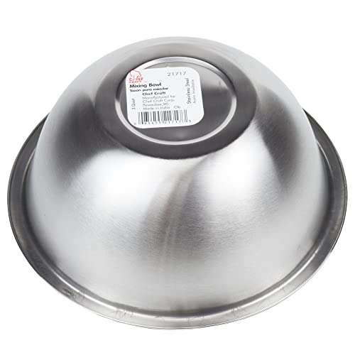 Chef Craft Brushed Mixing Bowl, 2.5-Quart, Stainless Steel - size: 2.5-Quart (1 Piece)