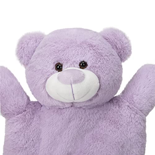 HomeTop Premium Classic Rubber Hot Water Bottle with Cute Bear Cover | Natural rubber hot water bottle,Long-lasting heat retention,Snuggly all-night warmth - color: Lavender Purple