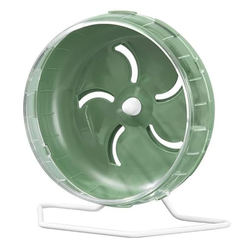 Jeeone Silent Hamster Wheel 7 inch, Hamster Exercise Wheel, Height-Adjustable Hamster Wheel Cage Accessories, Hamster Running Toys Small Animals Exercise Wheels (Green) - color: Green
