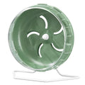 Jeeone Silent Hamster Wheel 7 inch, Hamster Exercise Wheel, Height-Adjustable Hamster Wheel Cage Accessories, Hamster Running Toys Small Animals Exercise Wheels (Green) - color: Green