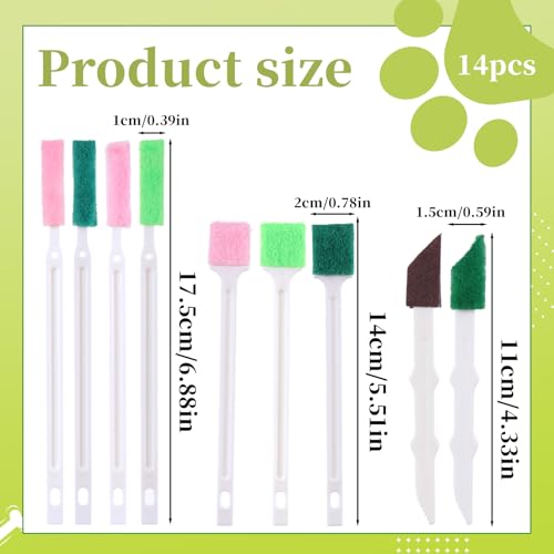 Pet Water Fountain Cleaning Brush Dog Cat Water Fountain Cleaning Sponge Pet Drinking Dispenser Cleaning Kit Fit Most Pet Water Dispensers (14 Pcs)