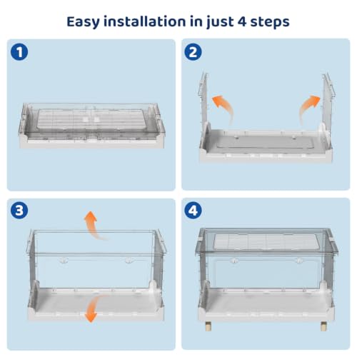 Hamster Cage Foldable, 28Inch Large Acrylic Rat Cage and Habitats | Stackable with Top Access Easy Assemble for Syrian Dwarf Hamsters Gerbil Mouse Hedgehog Guinea Pig Small Animals