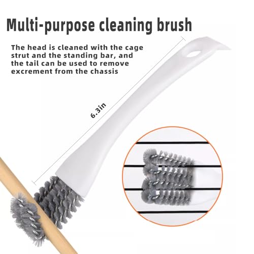 5 PCE Set Bird Cage Cleaner Stainless Steel Poop Remover Bird Cage Accessories Parakeet Items Small Animal Cage Cleaning