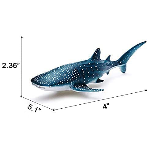 Gemini&Genius Sea Animal Whale Shark Action Figure Wild Shark Model Toy | Soft Rubber Realistic Ocean Shark Educational and Role Play Toys for Kids - color: Whale Shark