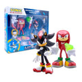 Just Toys – Sonic the Hedgehog Metallic Knuckles & Shadow Figure 2-Pack | Two 4-inch buildable Knuckles and Shadow figures with swappable arms and accessories in a collector window box. Ages 3+ - style: Metallic 2 Pack - Knuckles & Shadow