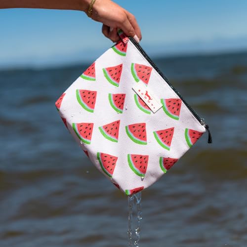 SCOUT Go Getter Pouch- Water-Resistant, Toiletry Bag - Aloha Aqua | Features a convenient finger loop and zips closed. Folds flat, and easily wipes clean. Perfect for the beach and pool - color: Aloha Aqua