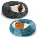 PETKNOWS 2 Pack Guinea Pig Beds Warm Winter Hamster Small Animal Bed | Thickened Plush and PP Cotton Fabric, Guinea Pig and Hamster Bed, Keeping Warm and Safe, 30cm Size with Inner Cushion - color: Blue, Grey