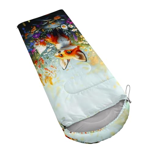 AILONEN Midnight Meow Sleeping Bag, Charcoal Cat Eyes Crescent Graphic, Portable Camp Sack Sleepover Style - color: S118