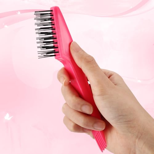 Yaomiao 2 Pcs Hair Brush Cleaner Tool 2-in-1, Pink and Gray Hairbrush Cleaner for Removing Hair Dust, Mini Comb for Removing Dirt, Home Salon Use - color: Pink, Gray
