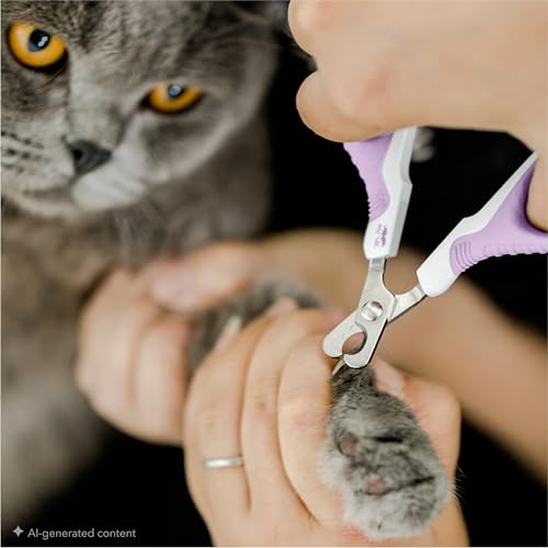 Mr. Pen- Cat Nail Clipper, Stainless Steel | Professional Sharp Cat Claw Trimmer for Small and Medium Cats, Pet Nail Clipper with Sturdy Non Slip Handle - color: Purple