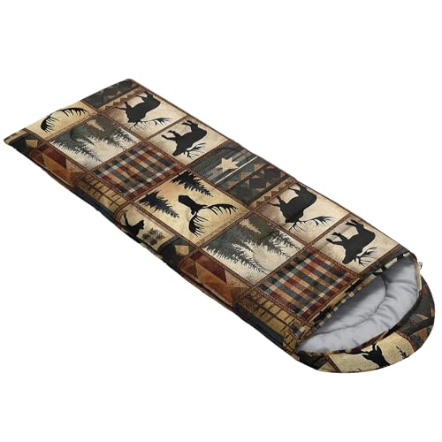 AILONEN Midnight Meow Sleeping Bag, Charcoal Cat Eyes Crescent Graphic, Portable Camp Sack Sleepover Style - color: S224
