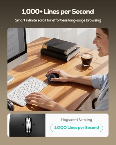 Nulea Wireless Trackball Mouse Ergonomic Vertical Design Thumb Control | Rechargeable mouse with quiet clicks,4 DPI levels,3 device Bluetooth & USB receiver,smooth tracking,compatible with PC-Black - color: D-Black