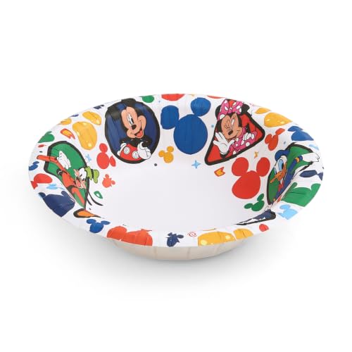 Glad for kids Disney Mickey & Friends Disposable Bowls, 12 Oz, 40 Ct, 8-Pk | Sturdy, cut-resistant paper bowls for snacks and parties, easy cleanup for everyday use - size: 40 Count (Pack of 8)