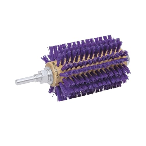 Weaver Leather Mini Roto Brush for Livestock, Wool/Hair Stimulating and Grooming Brush for Goat Sheep Cattle, Use with Drill, Coat Deshedding Tool