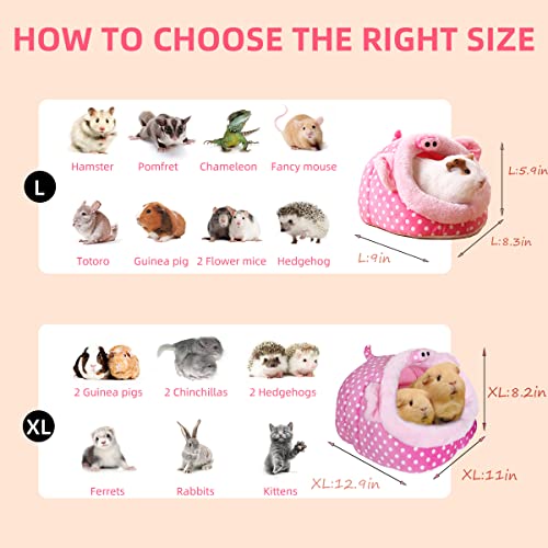 LEFTSTARER Guinea Pig Rat Bed and Hideout for Ferret Hedgehog Sleep and Hide, Hamster Small Pet Animals Supplies Toy Cage Accessories Nest - color: 5.Pig-XL