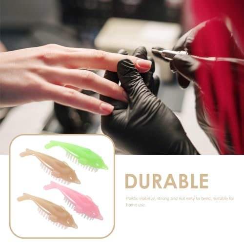 4pcs Manicure Tool Animal Shaped Nail Brush Multipurpose Nail Surface Powder Brush Random Color