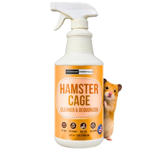 Hamster Cage Odor Eliminator & Cleaner Spray, 32oz – Made in USA | Eliminates urine odors and everyday messes in hamster cages and habitats with a pet-safe formula.