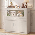 Hamster Cage with Storage Cabinet Detachable, Large Wooden Small Animal Habitat with Easy-Clean Drawer & Acrylic Panels for Guinea Pig, Rabbit, Hedgehog, Chinchilla (Beige) - color: Beige