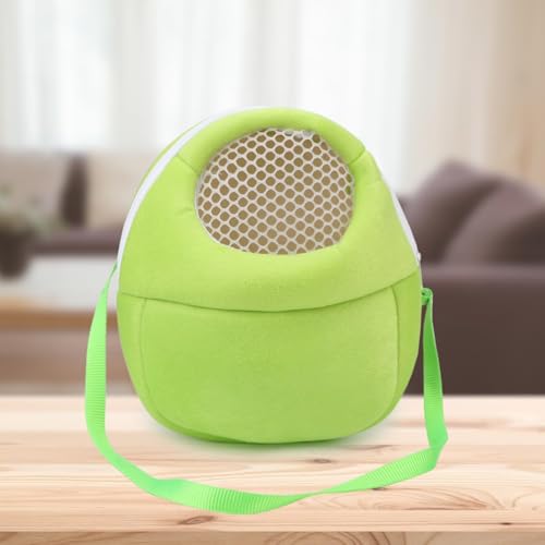 Hypeety Pet Carrier Bag Breathable Portable Travel Backpack for Guinea Pig | Breathable mesh pouch, hands-free sling outgoing bag, secure zipper, for hedgehog/hamsters/sugar glider/chinchilla, green - color: Green