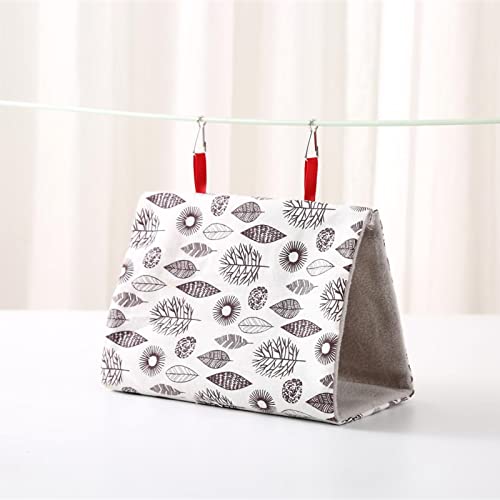 Dnoifne 2 Pack Hanging Winter Warm Bird Bed, Nest House, Hammock House - Plush Snuggle Hideaway Cave Bed Tent for Hamsters, Budgies, Parakeets, Cockatiels, Lovebirds, Parrots