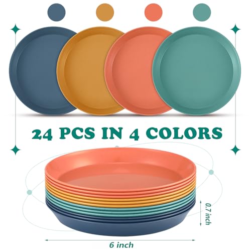 Gerrii 24 Pieces Fatigue Relief Cat Bowl 6 Inch Shallow Cat Food Dish Stray Wet Feeding Bowls Wide and Small Pet Plates for Ferrets Feral Short Legged Kitten Shelter(Elegant Color,Convention) - color: Elegant Color, style: Classic