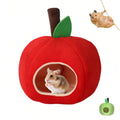 Hamster Hammock Warm Bed,Small Pet House Animals Cage Accessories,Rat Hideout,for Mini Small Animal Mice,Sugar Glider,Chinchilla,Dwraf Hamster(Red) - color: Red
