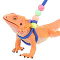 Adjustable Reptile Training Lead Harness Leash Nylon Rope for Lizard Crested Gecko Chameleon Guinea Pig Ferrets Hamster Rats (Blue) - color: Blue