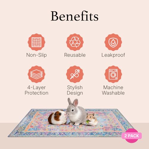 Lovewag Guinea Pig Liner, Hamster Bedding, Marmalade Sunshine, 28x41, 2 Pack - color: Marmalade Sunshine, size: 28x41 inches (Pack of 2)