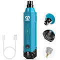 Casfuy 6-Speed Dog Nail Grinder - Newest Enhanced Pet Nail Grinder Super Quiet Rechargeable Electric Dog Nail Trimmer Painless Paws Grooming & Smoothing Tool for Large Medium Small Dogs (Bright Blue) - color: E-Bright Blue