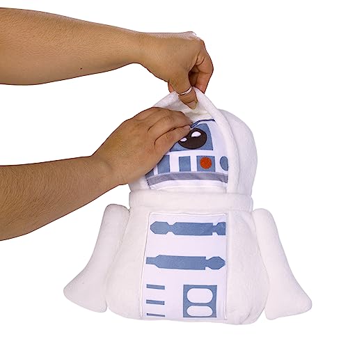 NoJo Star Wars R2D2 Blue and White Super Soft Character Shaped Toddler Blanket - color: R2d2