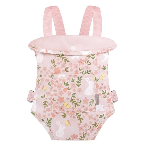 GAGAKU Doll Carrier, Reborn Baby Doll Accessories, Dolls Carrier Pretend & Role Play Toy for Kids Ages 3+ Toddlers - Pink - Rabbit Garden - color: 6_pink Rabbit Garden